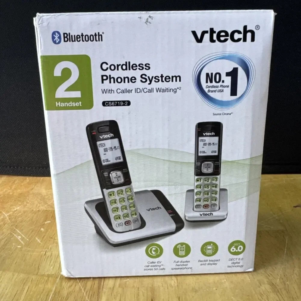 VTech CS6719-2 2-Handset Cordless Phone with Caller ID/Call Waiting, Only 1 phon